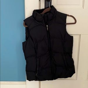 Black puffer vest